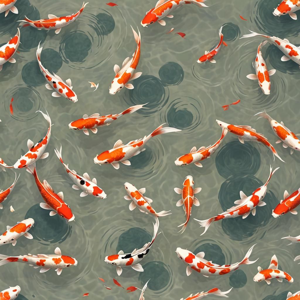 Koi Fish Swimming in Harmony
