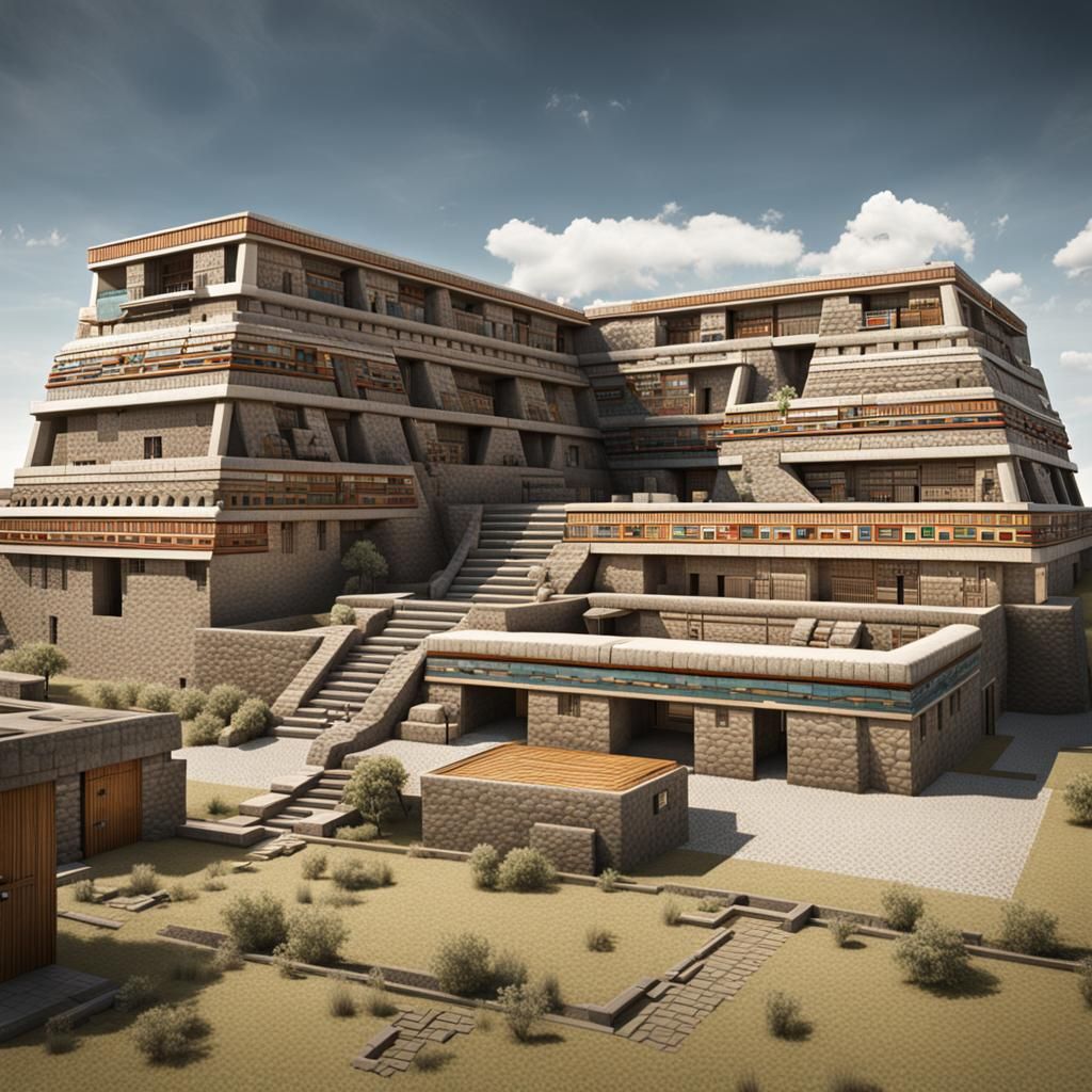 Futuristic Aztec Barracks in the Information Age