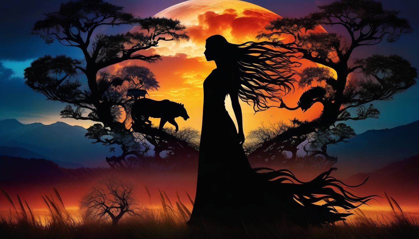 Mystical Creatures Collage at Sunset