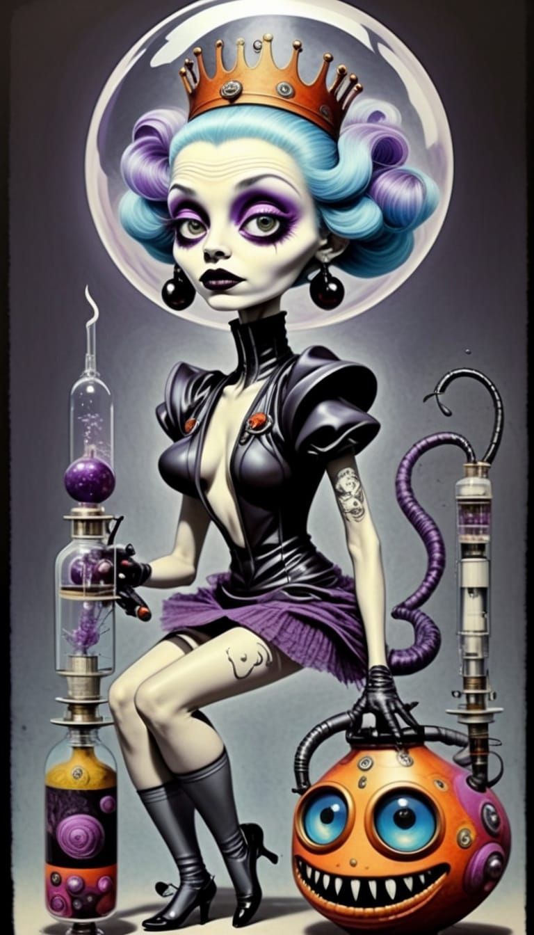 Yazmella, Queen of the Halogens, in a Triadic Color Palette