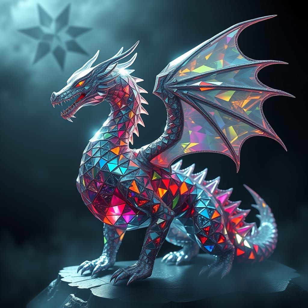 Diamond Dragon Illuminates Darkened Realm