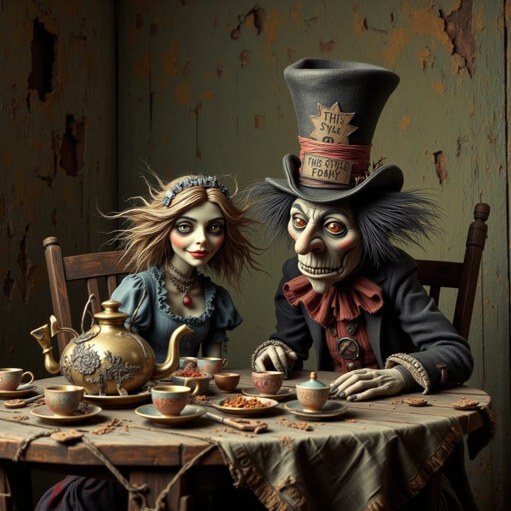 Alice's Dark Tea Party in Wonderland, Animated Style
