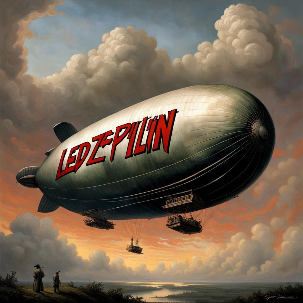 LED ZEPPELIN Blimp in Gothic Horror Style