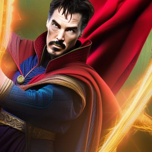 Doctor Strange in Action: Photorealistic 8K Resolution