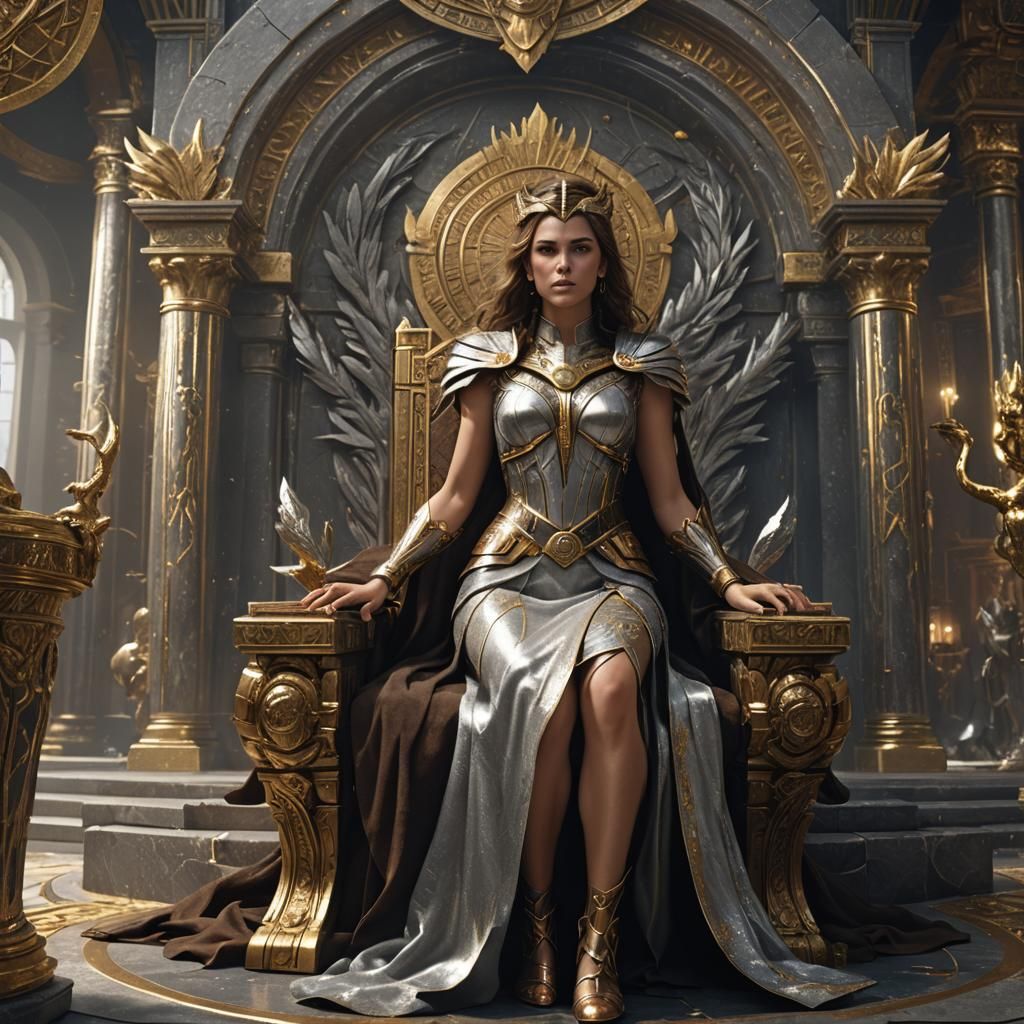 Rebecca in Zeus's Throne Room: Detailed Matte Painting