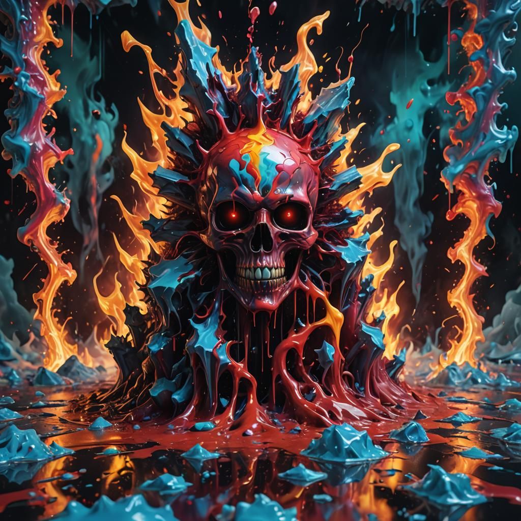 Chaotic Fire and Ice Holographic Meltdown