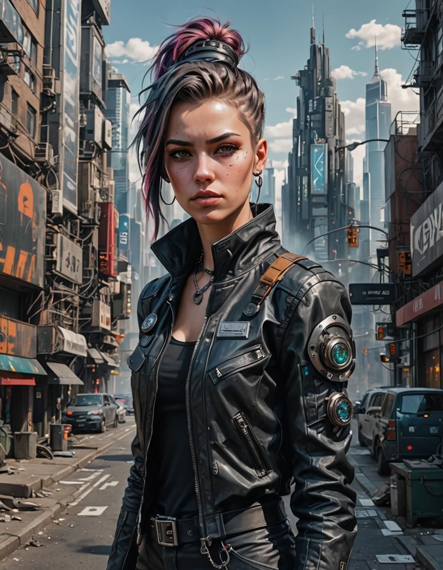 Aetherpunk girl portrait