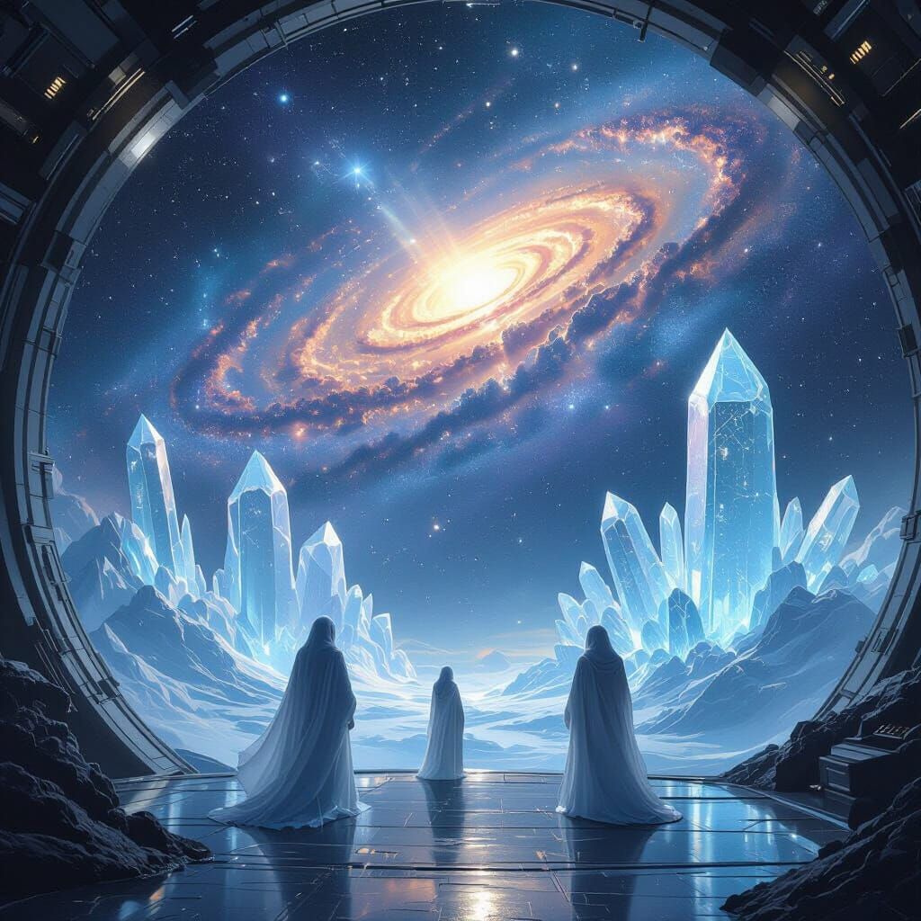 Interstellar Summit of Light and Crystal Beings