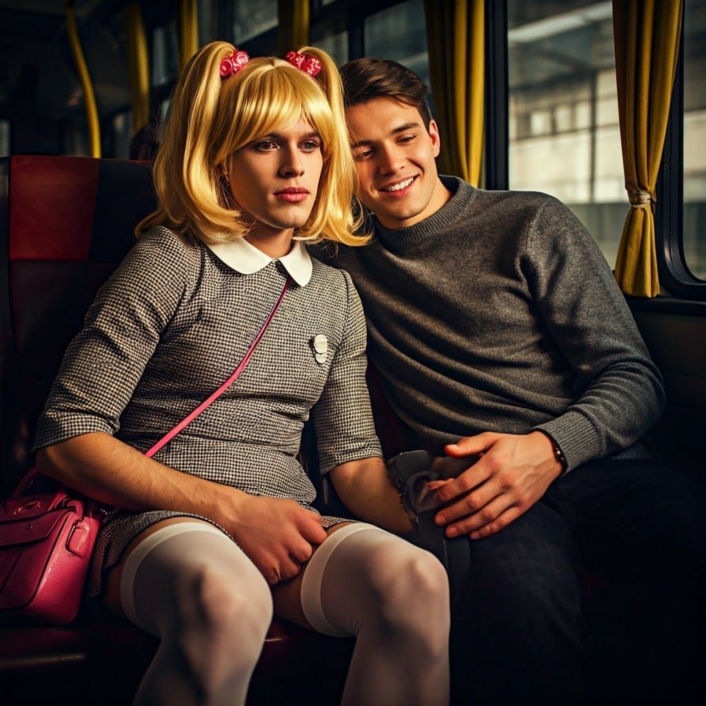 Tender Moment of Two Young Friends in a Cinematic Style