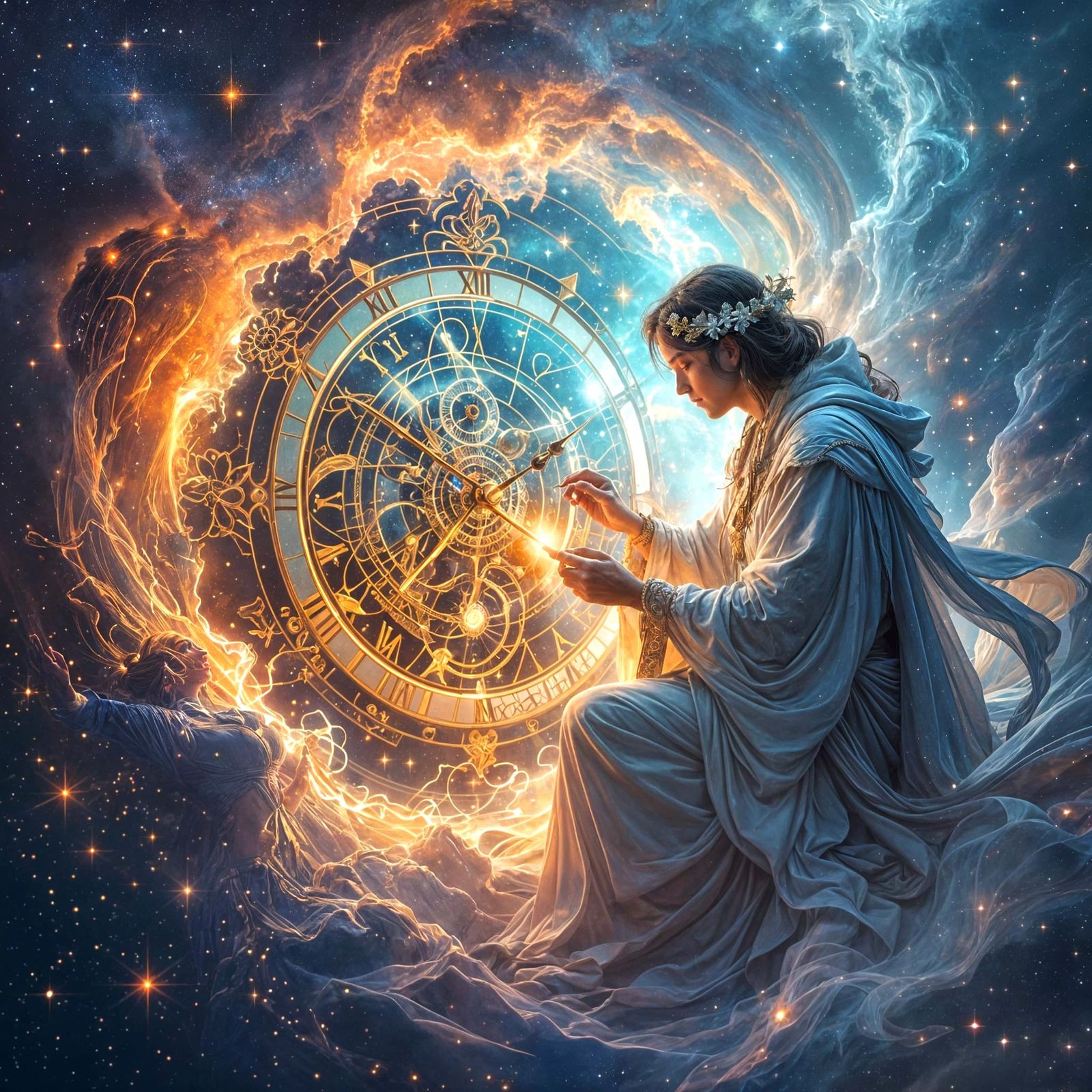 Celestial Clockmaker Creates Cosmic Timepiece in Nebula