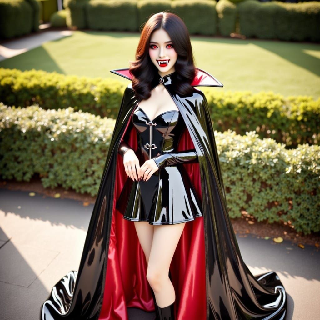 Chinese Vampire Goddess in Gothic Elegance