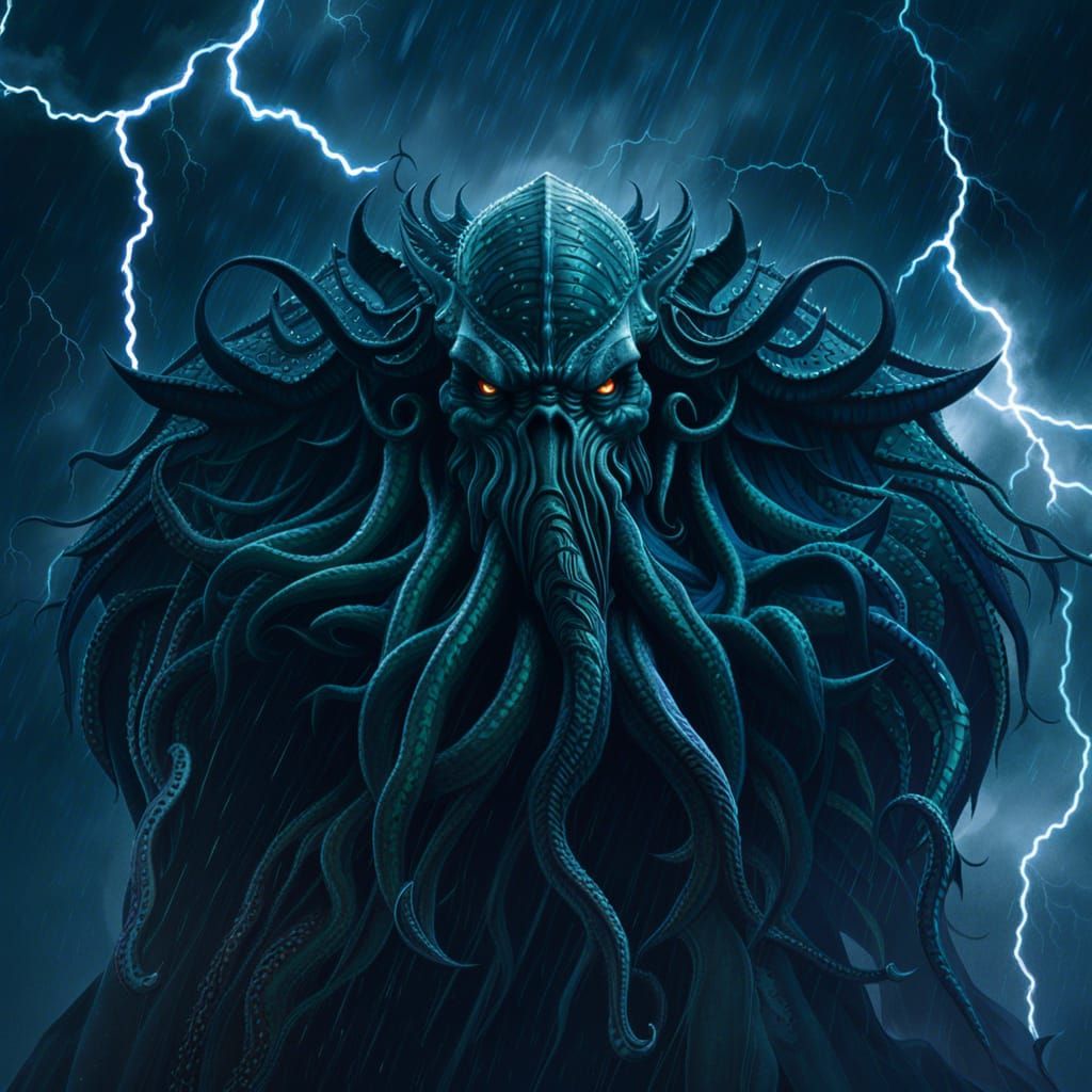 Majestic Cthulhu in Apocalyptic Storm