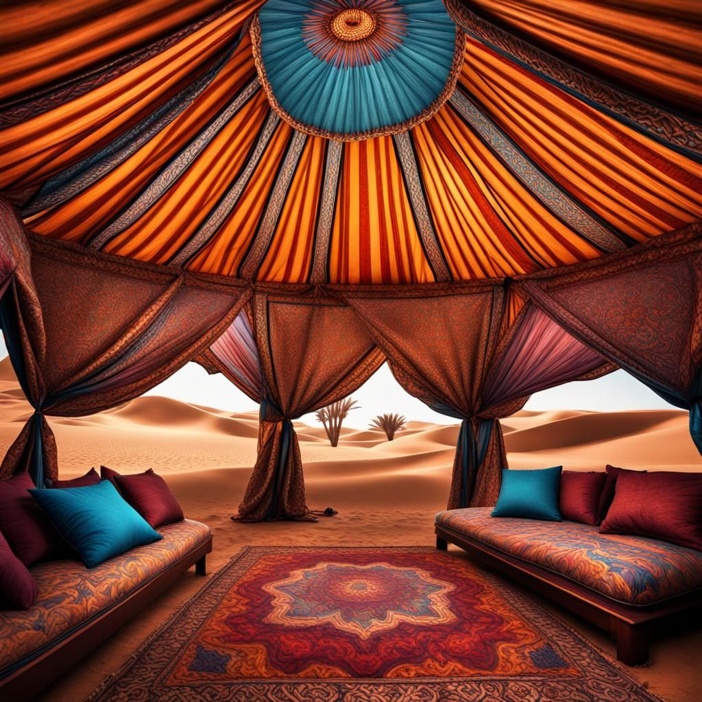 Open Arabian Desert Tent