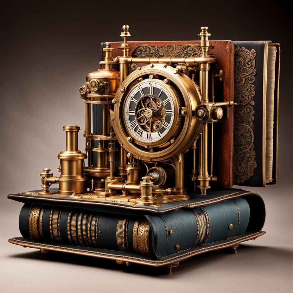 Steampunk Book Hiding Last Ocean Drop