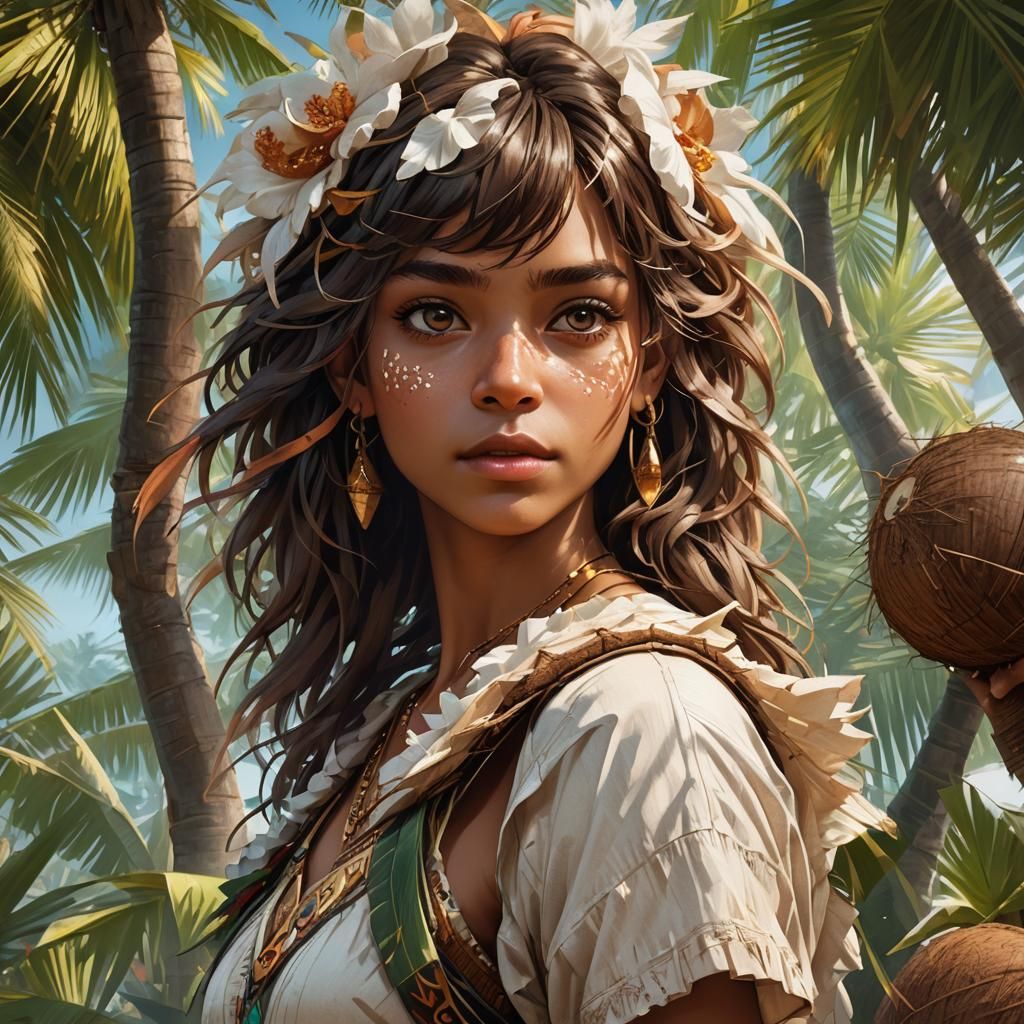 Hyperdetailed Coconut Portrait in Unreal Engine 5