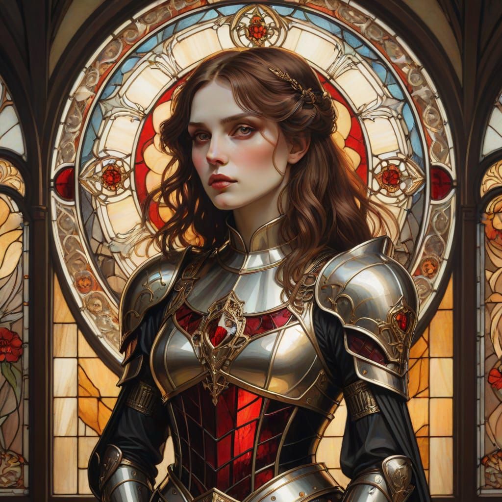 Gothic Vampire Maiden in Ivory Armour