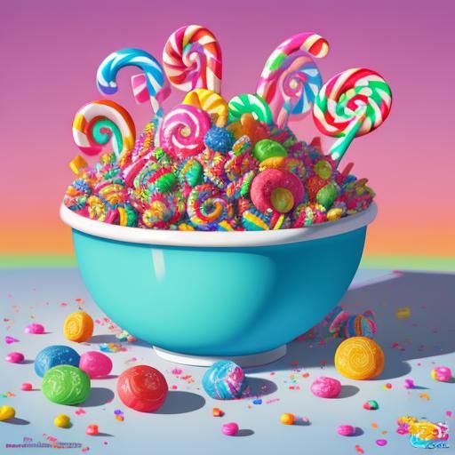 Candy Art Fax Machine: Whimsical Digital Illustration