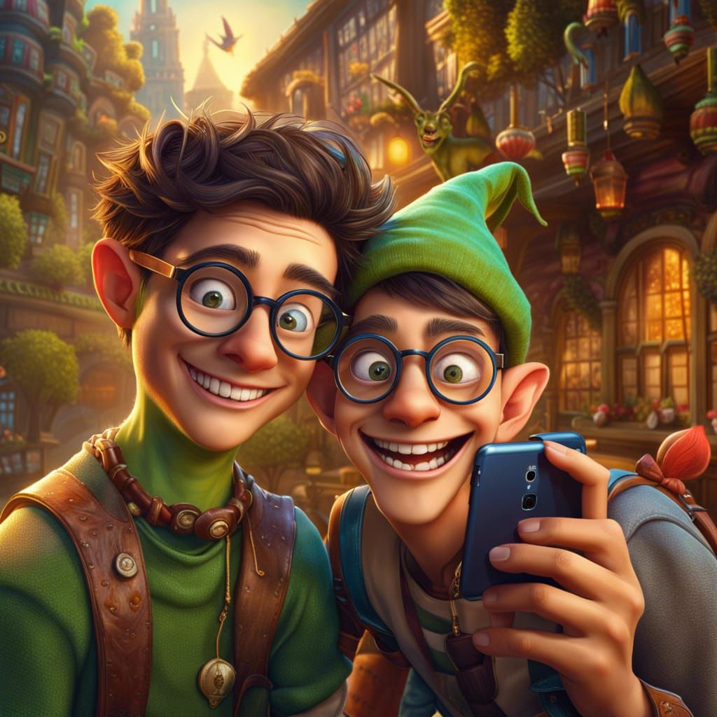 Selfie funny elf