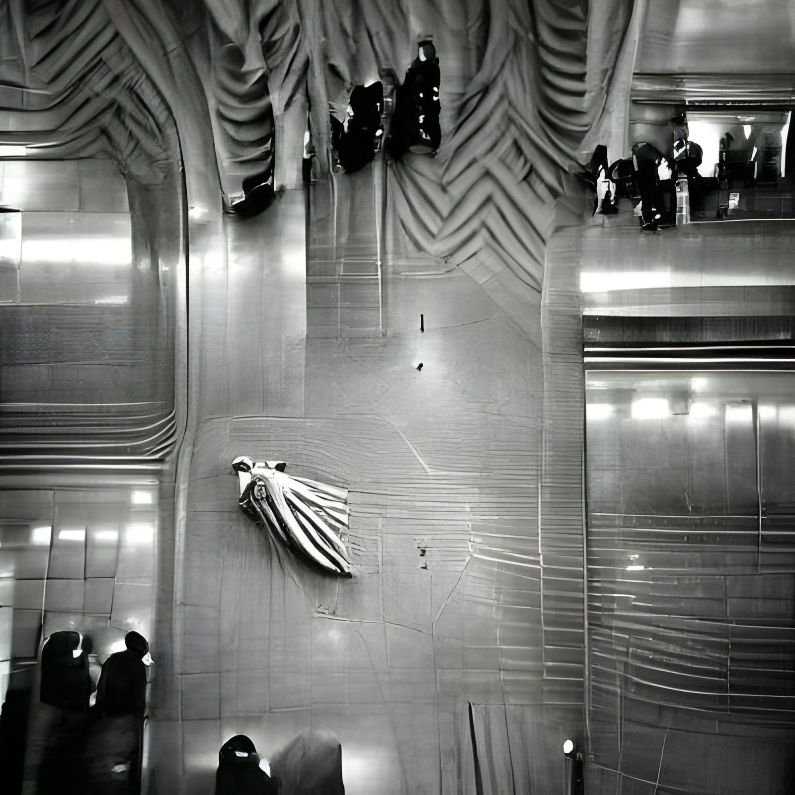 Dismembered Body in Art Deco Chrysler Building Lobby