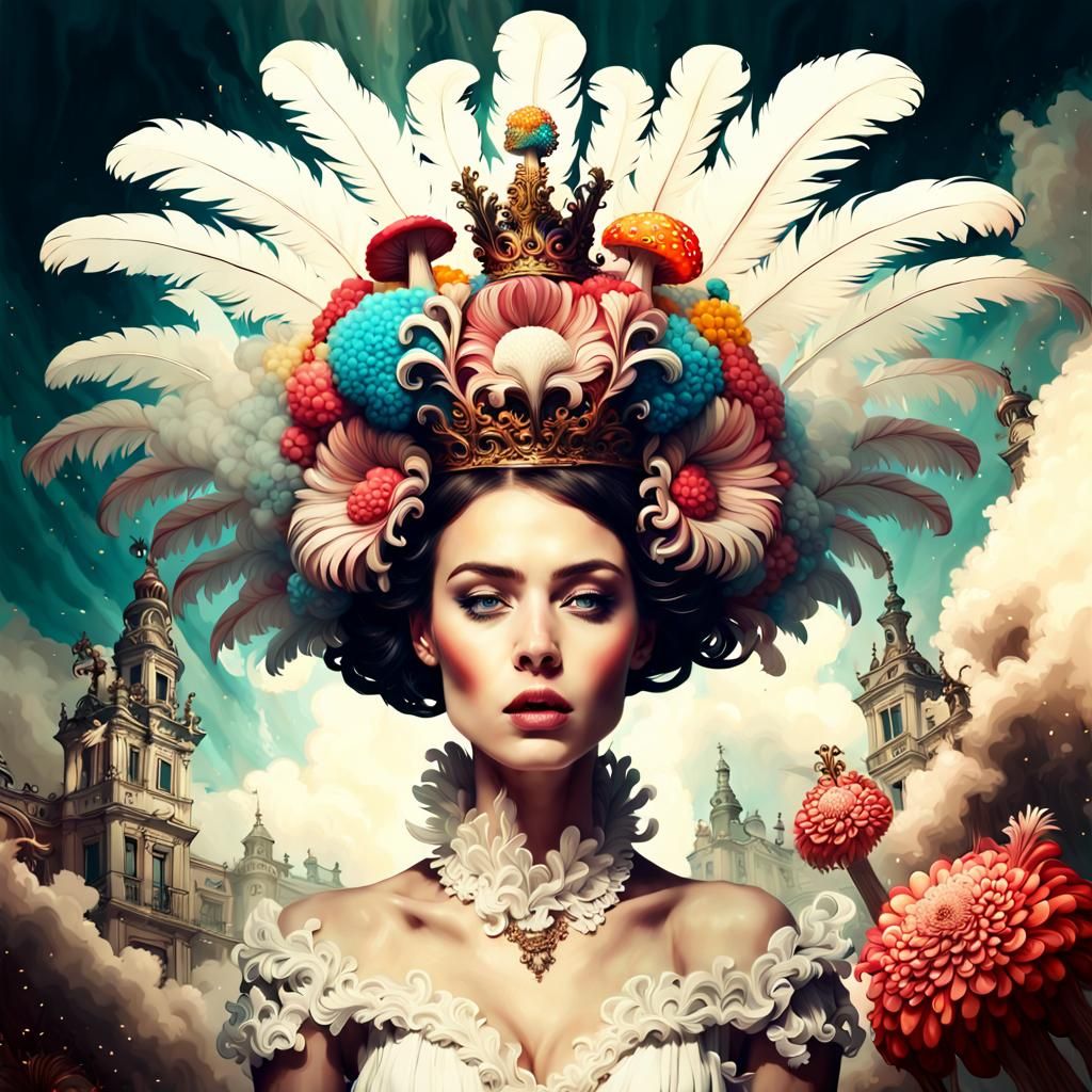 Psychedelic Headbunch Escoffion 4 of 4