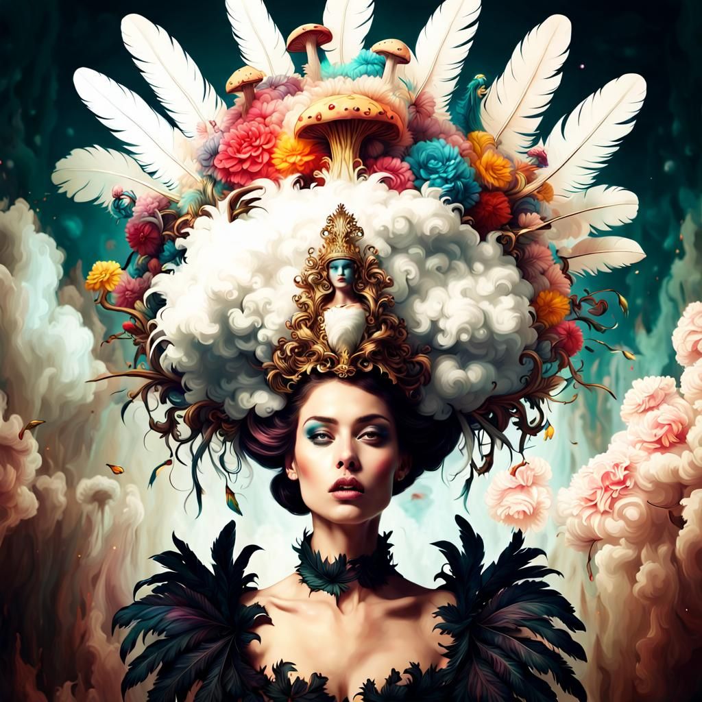 Psychedelic Headbunch Escoffion 3 of 4