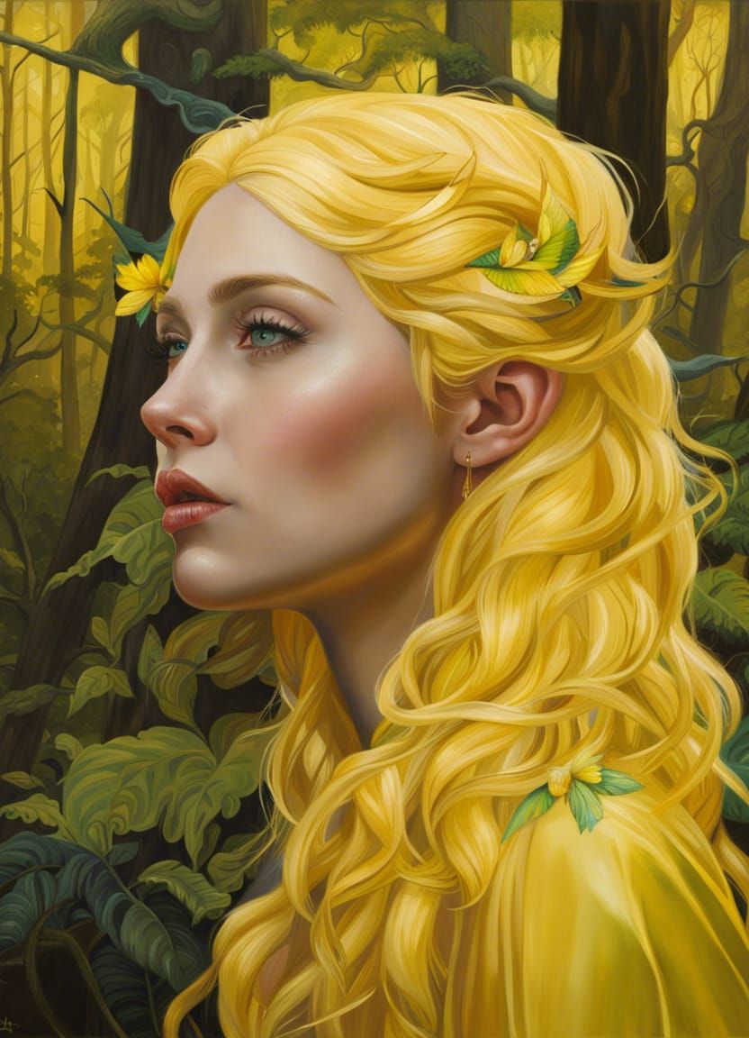Ethereal Portrait of Woman with Elf Ears