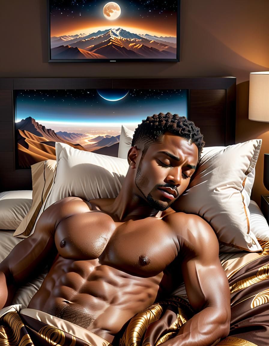 Handsome Man Sleeps Soundly: A Digital Masterpiece