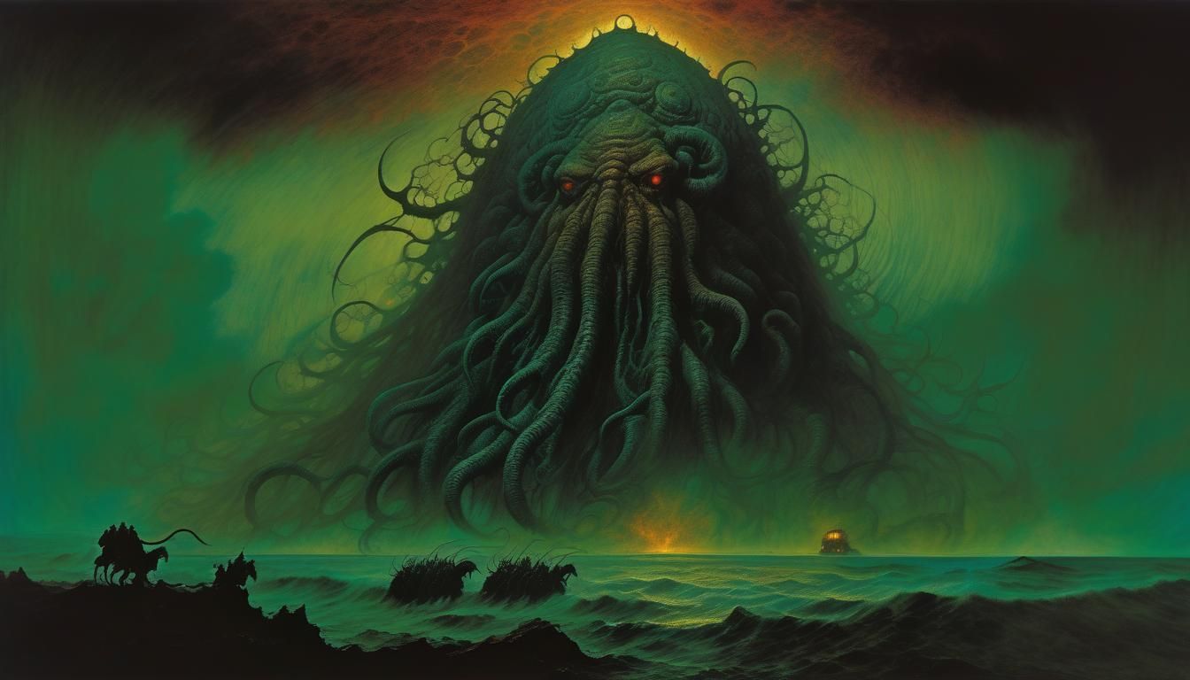 Dunwich Horror in Dark Fantasy Art Style