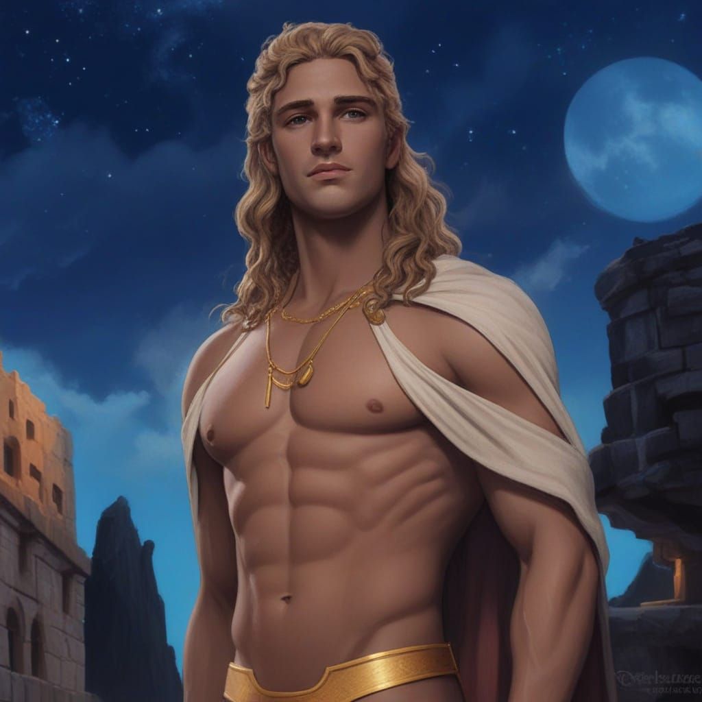 Ethereal Apollo: Hyperdetailed Fantasy God in Misty Atmosphe...