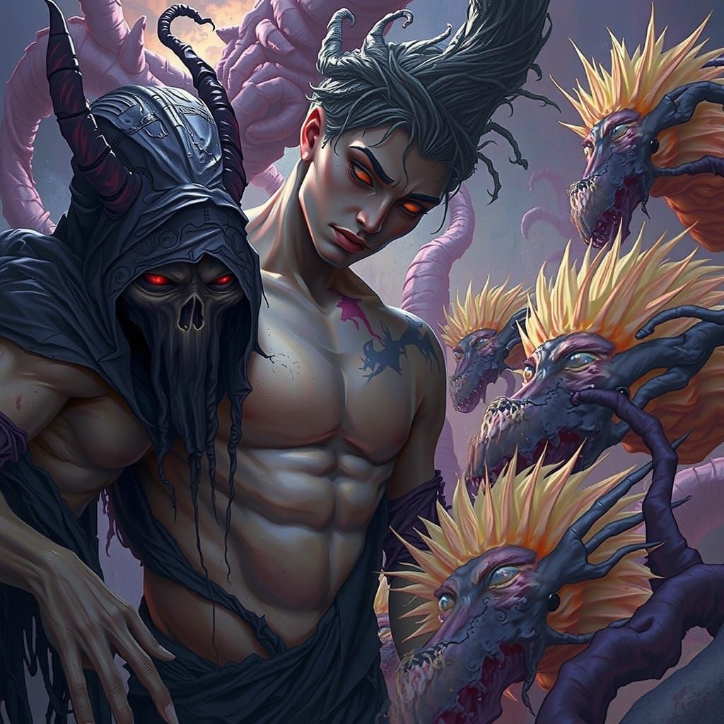 Eerie Dark Figure in Shadows: A Surrealist Vision