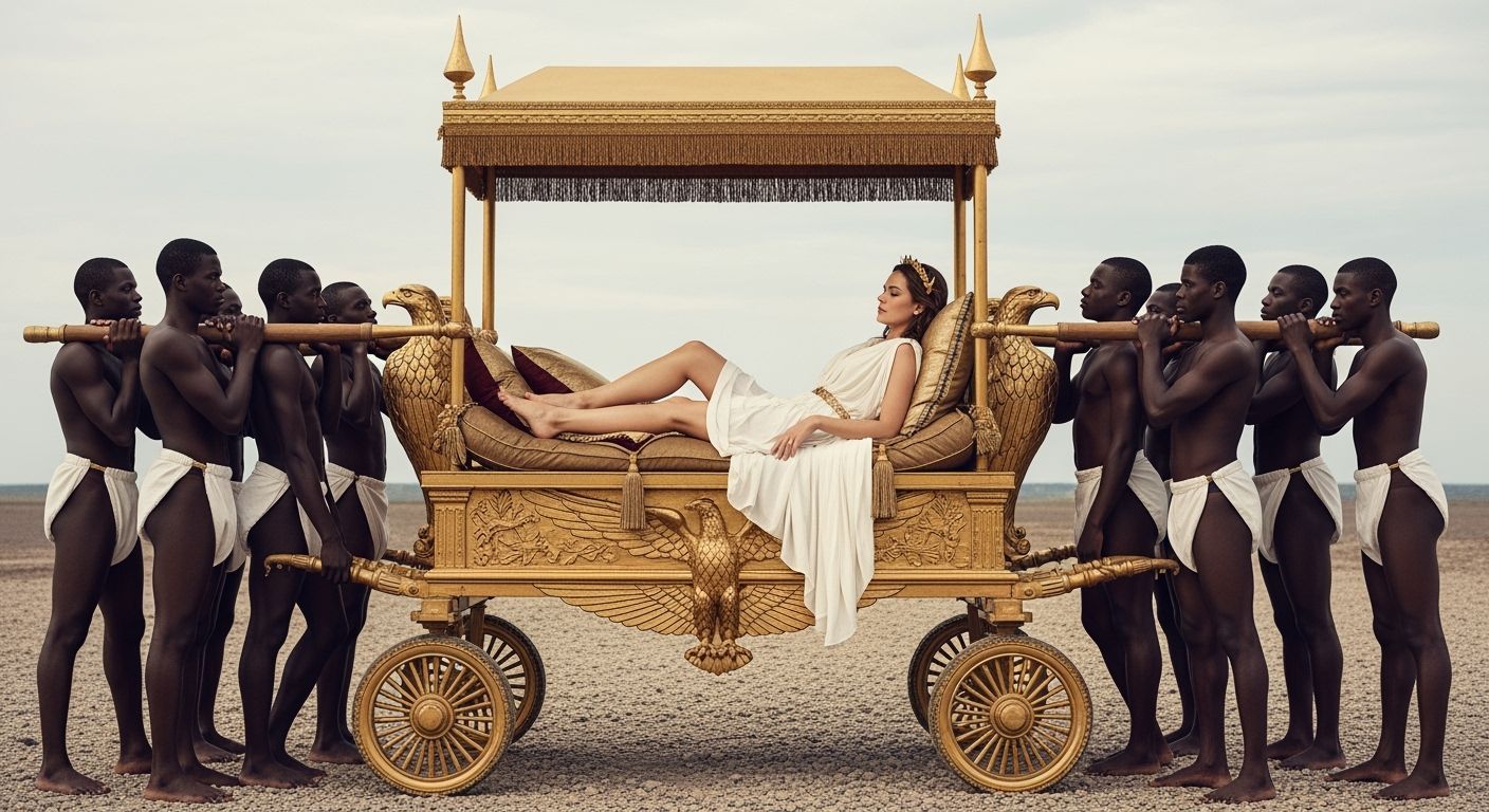 Roman Empress on Imperial Litter: Professional Photography