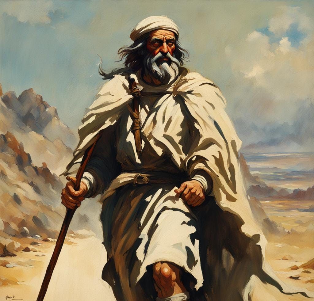 Saint James Pilgrim in Frank Frazetta Style