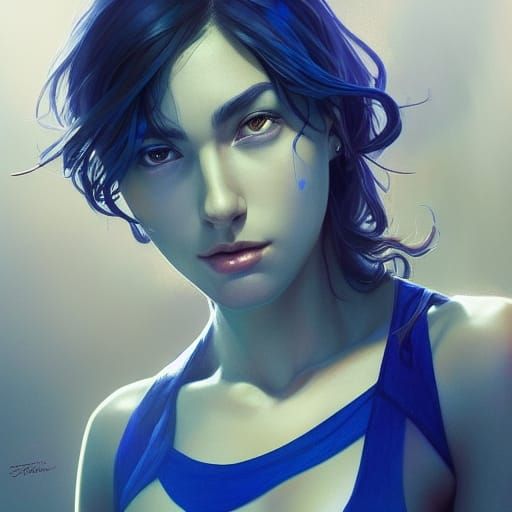 Lapis Lazuli Portrait in Realistic Digital Art Style