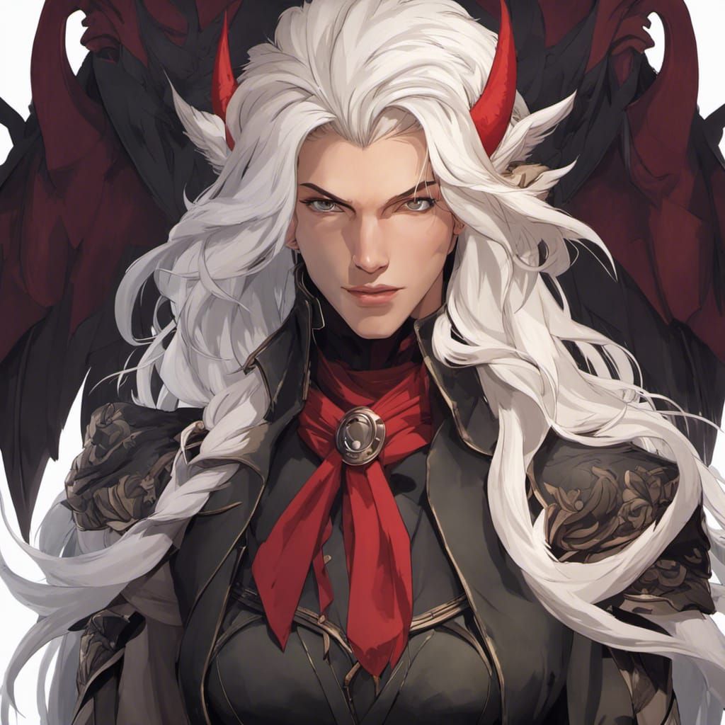 Handsome Tiefling Portrait with Dynamic Lighting