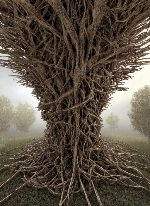 Monumental Crucifixion with Robotic Elements