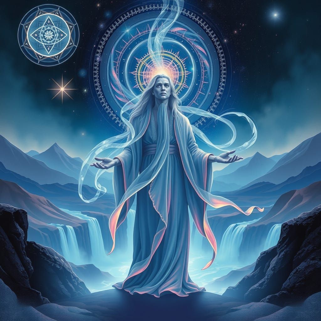 Ethereal Mentor in Cosmic Harmony