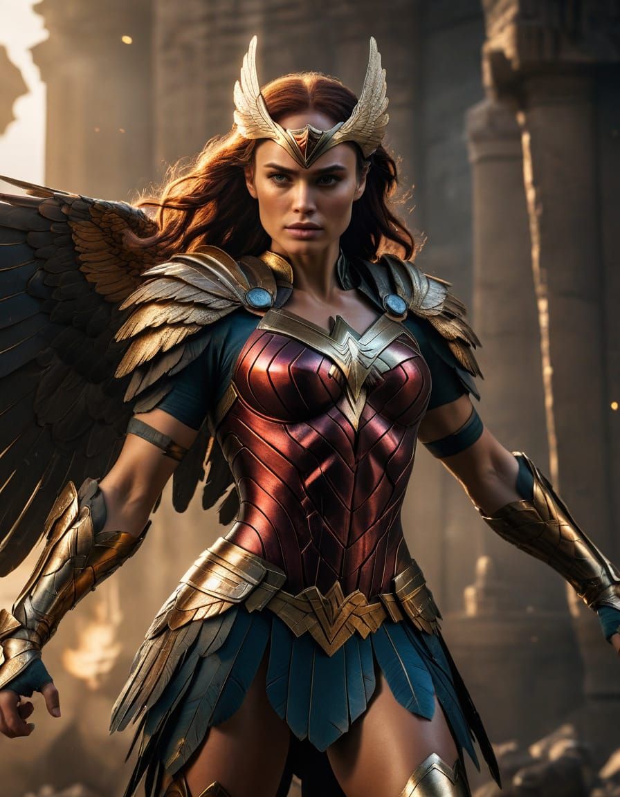 Madelaine Petsch as Hawkgirl in Epic DC Superheroine Cinemat...