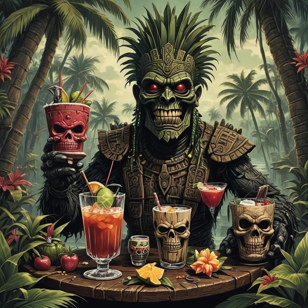 Sinister Gothic Tropical Tiki Horror Drinks