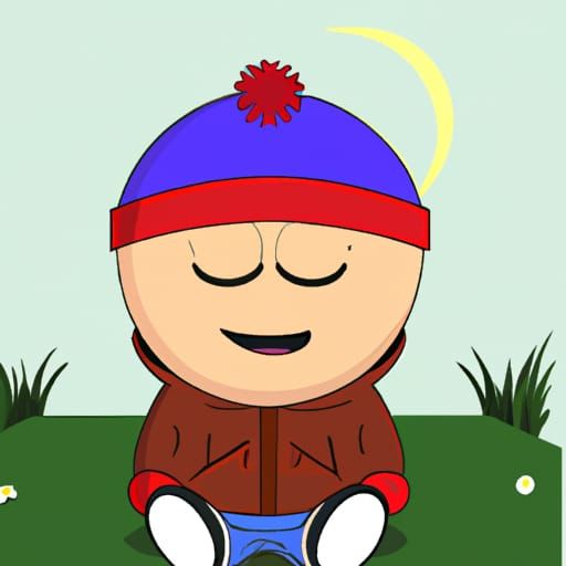 Stan Marsh Meditating in South Park Style