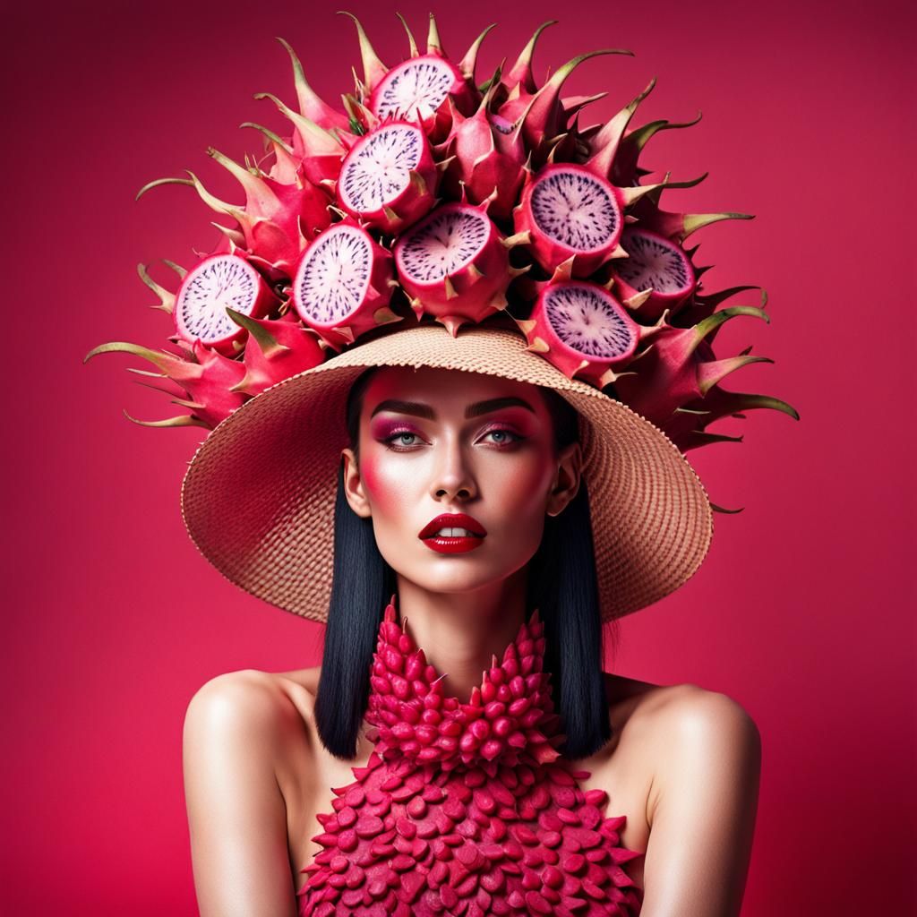 Dragon Fruit Fashion Magazine Cover Art