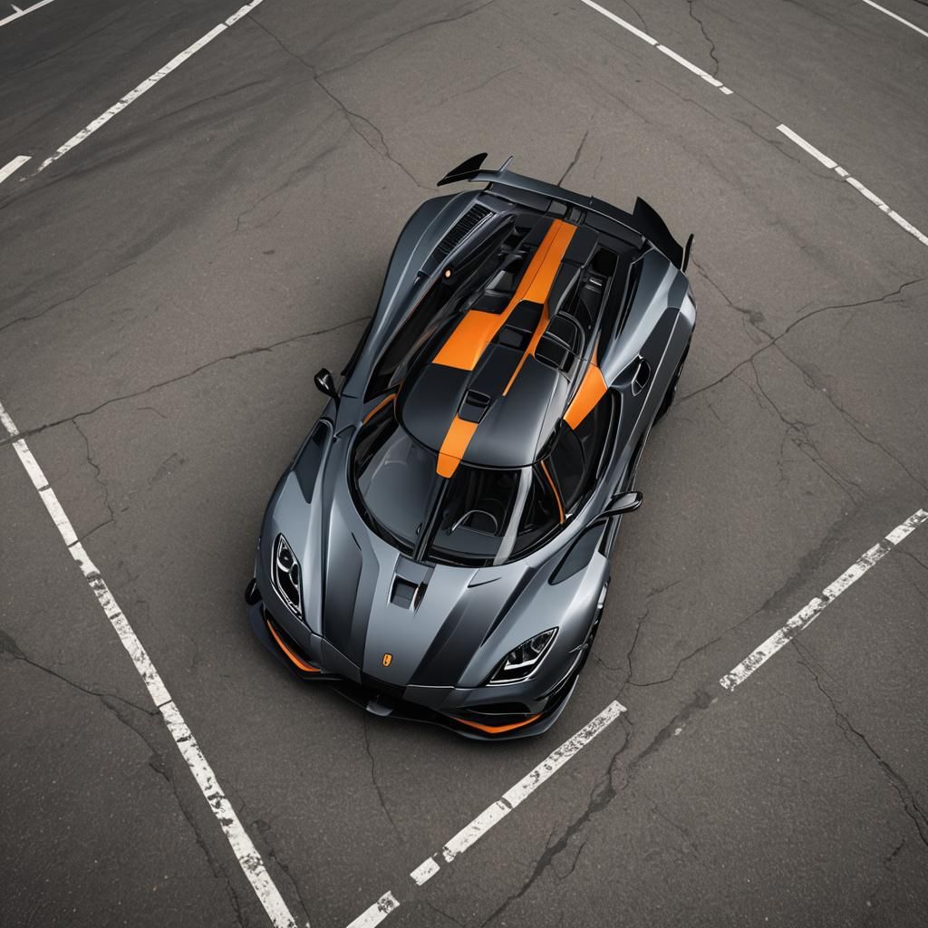 Koenigsegg with Dihedral Doors in Detailed Matte Painting