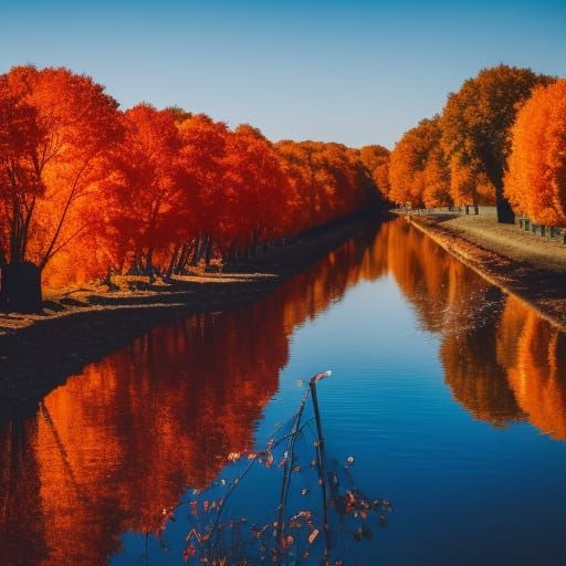 visually accurate orange and red autumnal tones