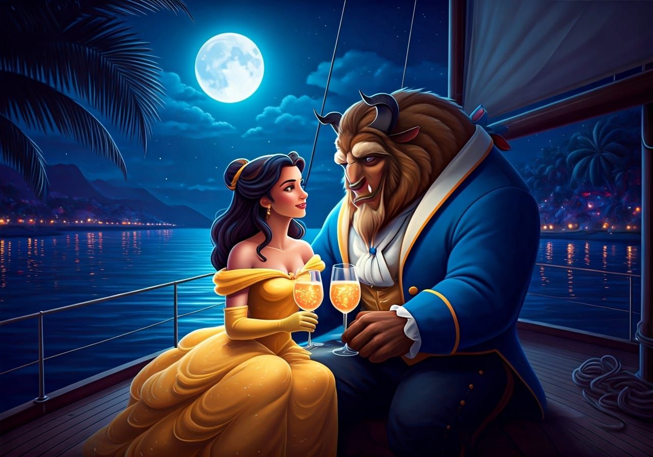 Beauty and the Beast on Caribbean Sailboat