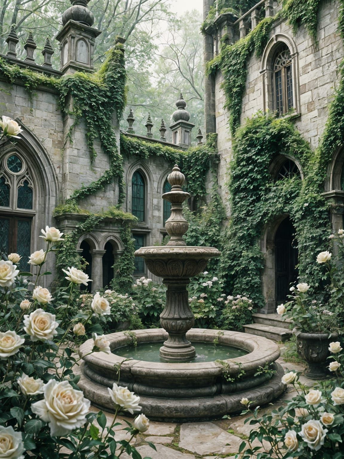 Whimsical Fantasy Park in Pastel Hues