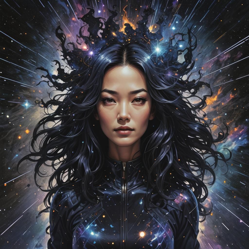 Dark Matter Energy Woman: Ethereal Art