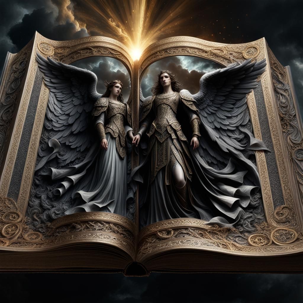 Angels of Light and Darkness in Open Book