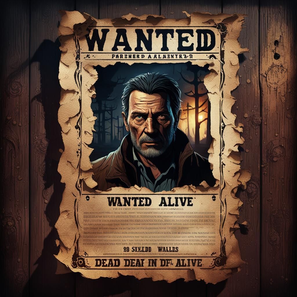 Fantasy Wanted Poster for Darvek Smuggler