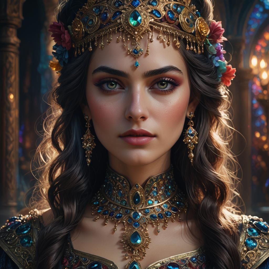 Fantasy Portrait of a Young Persian Countess