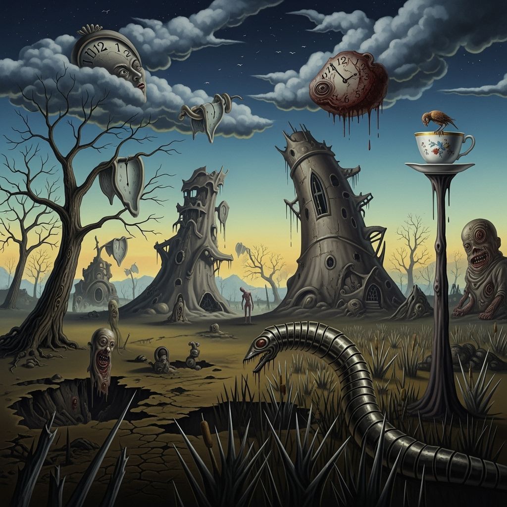 Grimdark Surreal Landscape in Dreamlike Style