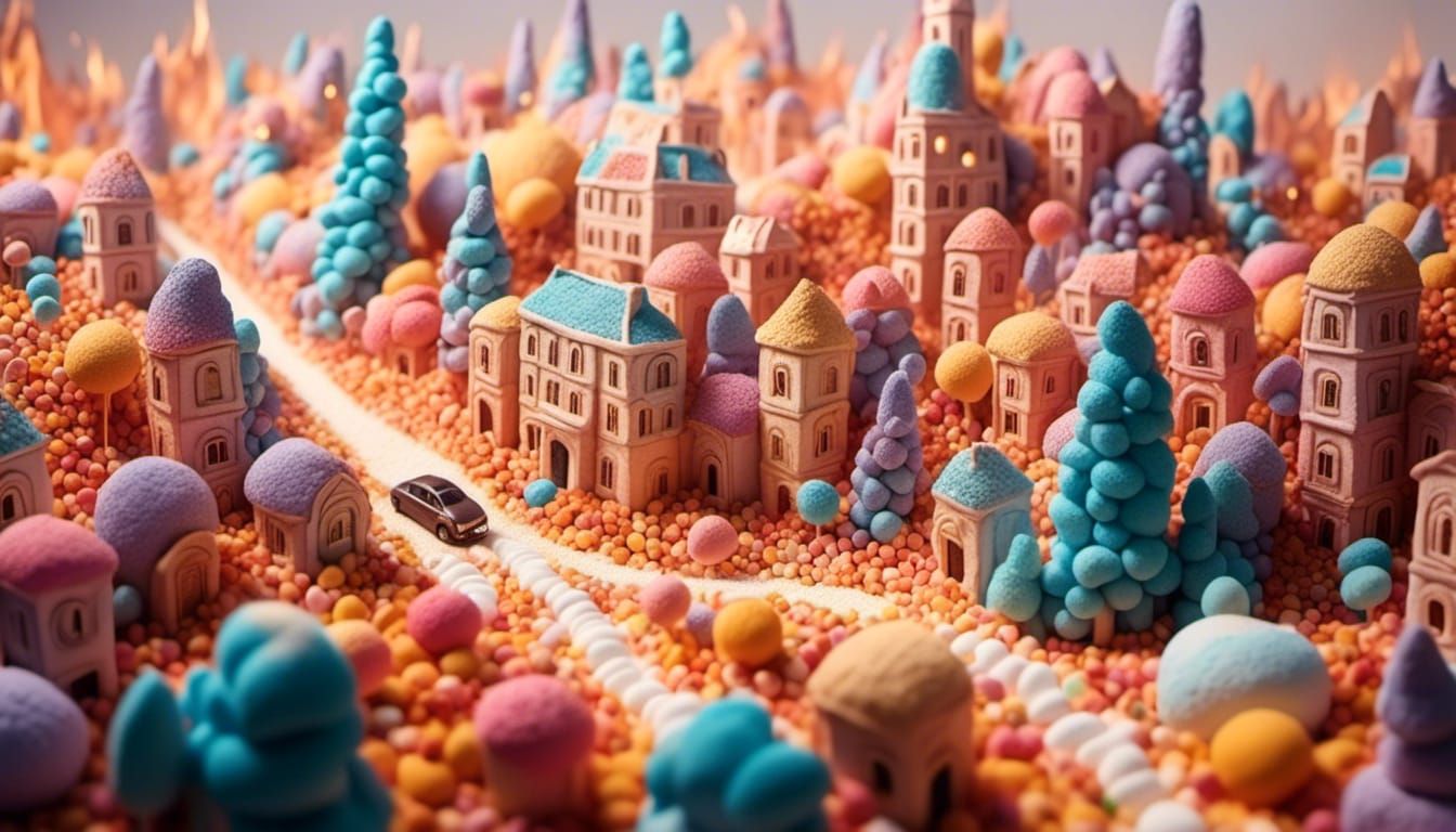 Marshmallow City Ablaze: A Toasted Street View